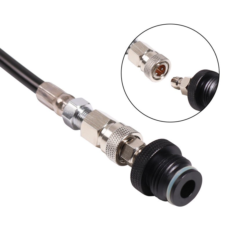 Ống cuộn từ xa Paintball Co2 Khí nén có kiểm tra trượt và đồng hồ đo khổ 3000psi