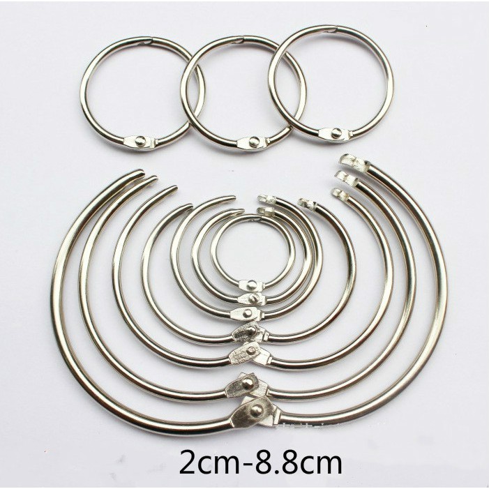 {SHOP BÁN SỈ VÀ LẺ} Đủ size 2-8.8cm Khoen tròn Khoen vòng mở , làm flashcard, Gáy Sách - Album - Nhật Kí-Tài