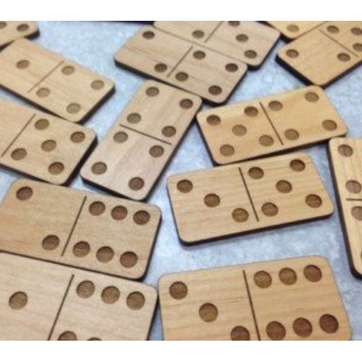 Bộ cờ Dominoes 28 quân gỗ | Domino tô màu