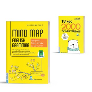 Sách - Mindmap English Grammar - Ngữ Pháp Tiếng Anh Bằng Sơ Đồ Tư Duy Tặng Tự Học 2000 Từ Vựng Tiếng Anh Theo Chủ Đề Khổ