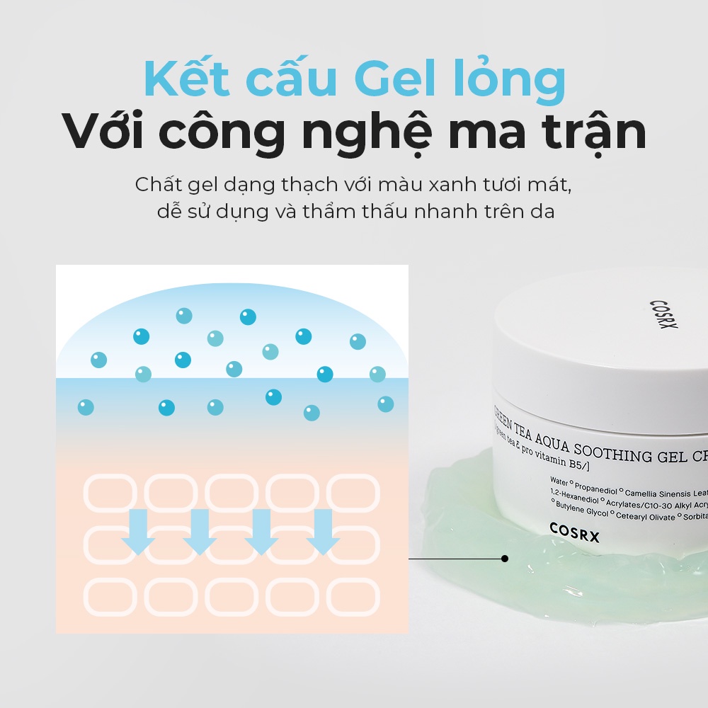 Ảnh Kem trà xanh dưỡng ẩm xoa dịu dạng Gel COSRX 50ml 4
