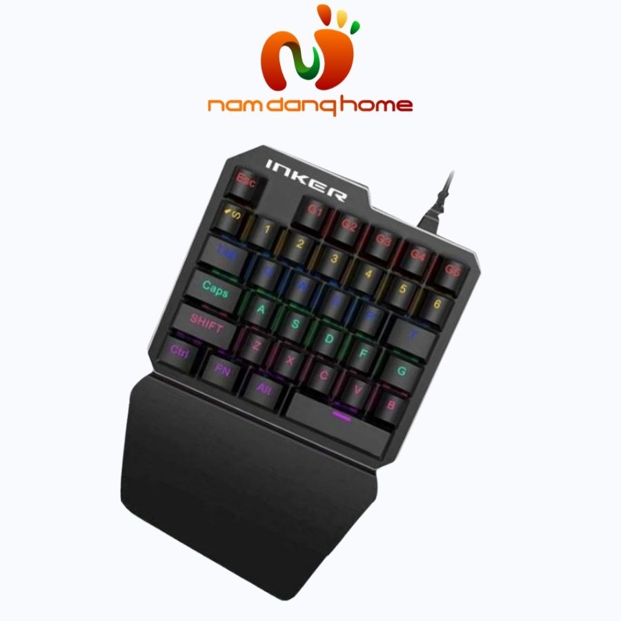 Bàn Phím Cơ Một Tay Inker K9 - Keyboard hệ thống đèn LED 6 chế độ, Kết ...