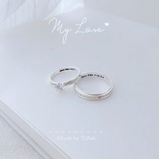 925 Silver Couple Rings, engravable by TuNa Silver - Trang sức bạc