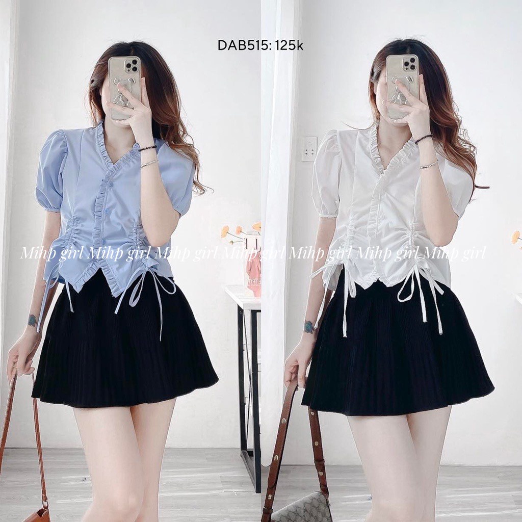 Áo sơ mi rút dây 2 bên vải đũi hàn | Shopee Việt Nam
