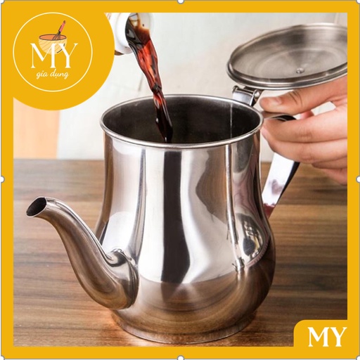 Ấm Bình pha trà inox - Bình trà cà phê inox đủ kích cỡ Chống Rò Rỉ Tiện Dụng