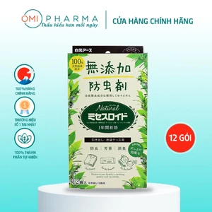 Gói làm Thơm Và Đuổi Côn Trùng Ngăn Tủ Quần Áo Hakugen Earth ( Hộp 12 gói) Mỗi gói cho tủ dung tích 50ml
