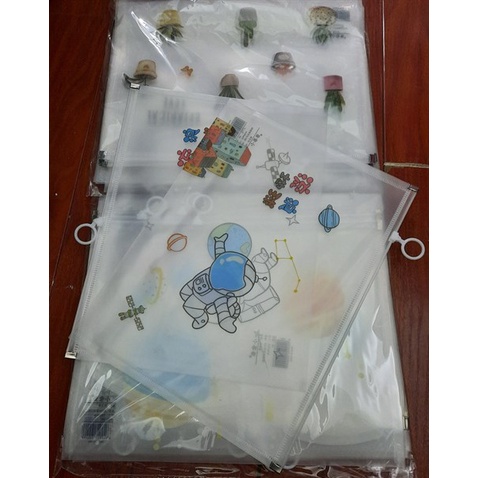 Túi zip đựng tài liệu A4 khóa kéo nhiều hình