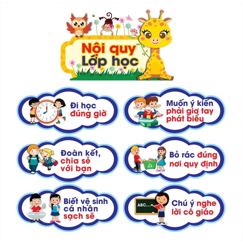 nội quy lớp học mầm non giá tốt Tháng 10, 2024 | Mua ngay | Shopee ...