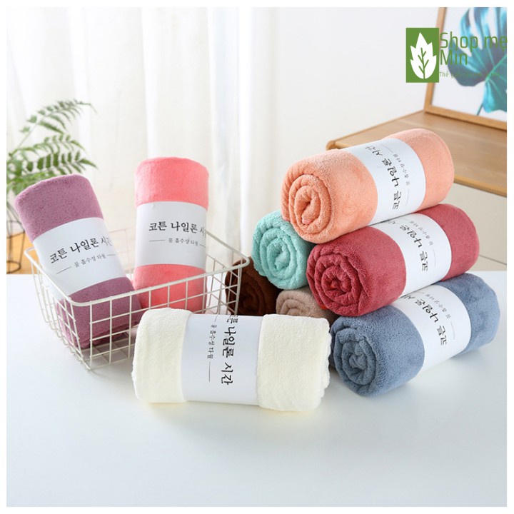 Khăn tắm Hàn Quốc cao cấp AMIZIN Khăn bông tắm lông cừu an toàn cho trẻ
