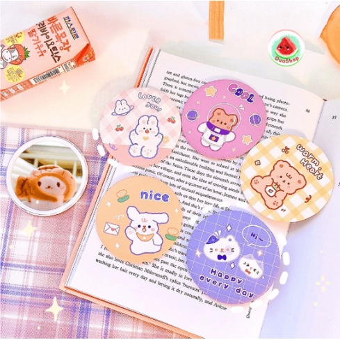Gương Mini Cầm Tay Đáng Yêu - Gương Tròn Bỏ Túi Tiện Dụng