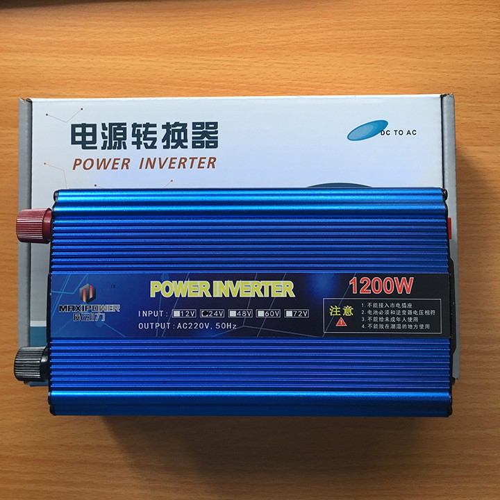 Bộ đổi nguồn điện MAXIPOWER 1200W điện áp ổn định, quạt làm mát cảm biến nhiệt
