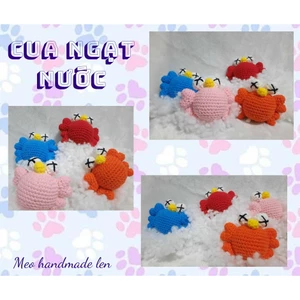 Móc khóa cua ngạt nước - Handmade len - Amigurumi - Crochet (có chuông)