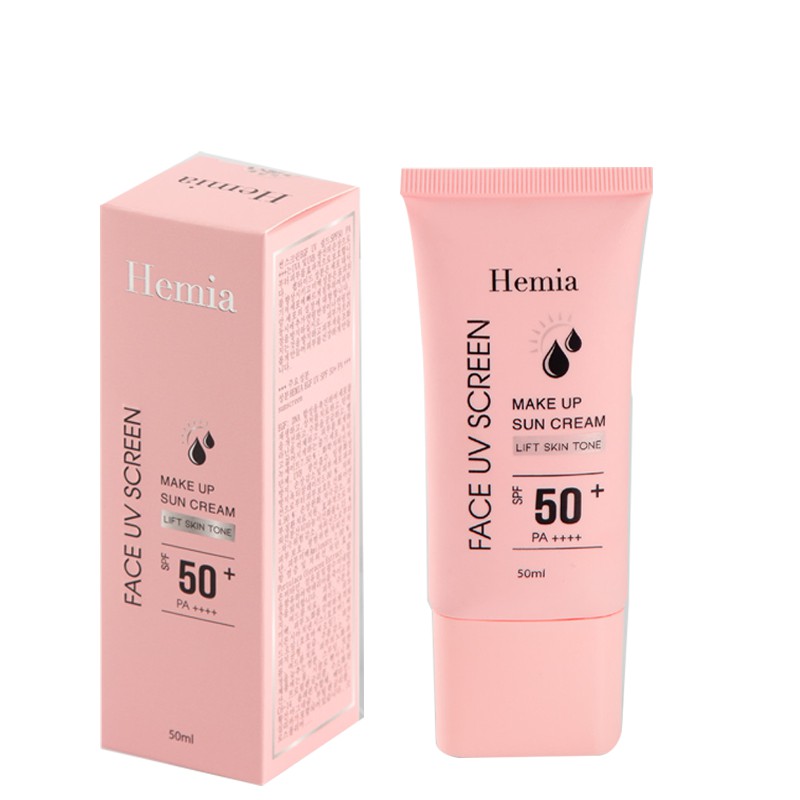 Ảnh Kem chống nắng Hemia 50ml chính hãng tác dụng dưỡng trắng nâng tone SPF50+ thấm mướt nhanh, mịn màng 3