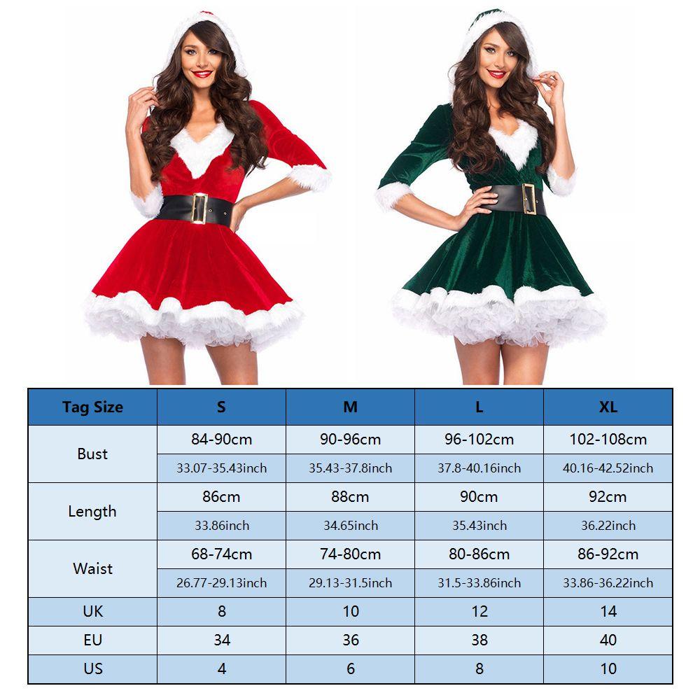 GUSTAVA Bà Ông Già Noel Đầm Xmas Chủ Đề Sân Khấu Biểu Diễn Santa Mini Đầm Ngọt Đảng Câu Lạc Bộ Trang Phục Hóa Trang Trang Trang Phục