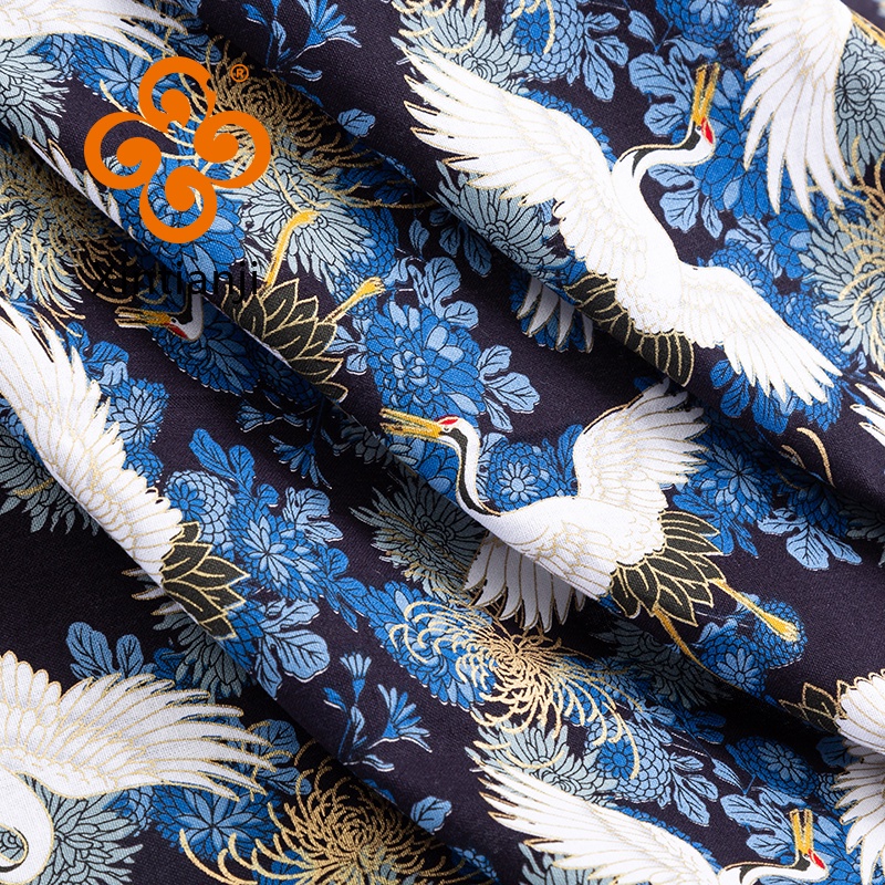 Phong Cách Nhật Bản Bronzecotton May Vải Cotton DIY Kimono Thủ Công Mỗi 0.5 Yard TJ1023