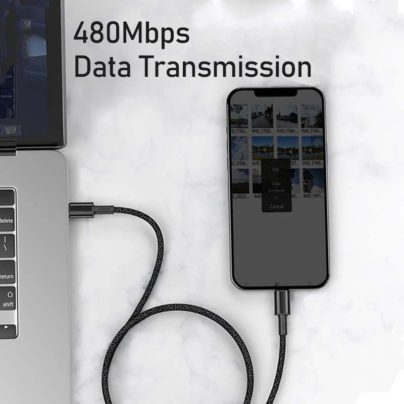 Ảnh Cáp Sạc Nhanh Baseus Cổng USB C Sang 20W Cho Phone 3