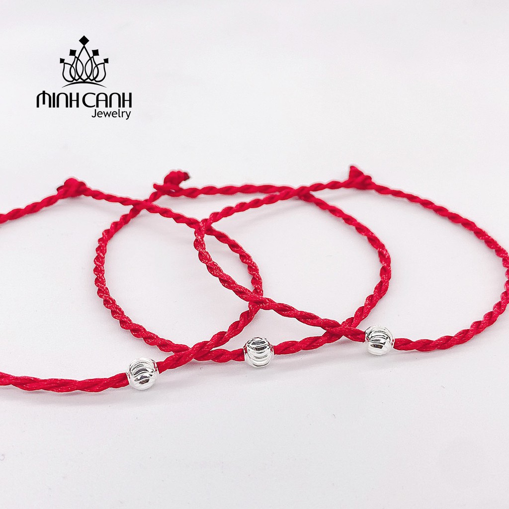 Ảnh Vòng Tay Chỉ Đỏ Mix Bi Bạc Ta Mang Lại May Mắn - Minh Canh Jewelry 3