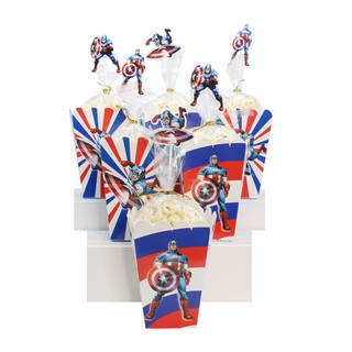 Set MEGA trang trí sinh nhật chủ đề Siêu Anh Hùng ( captain )