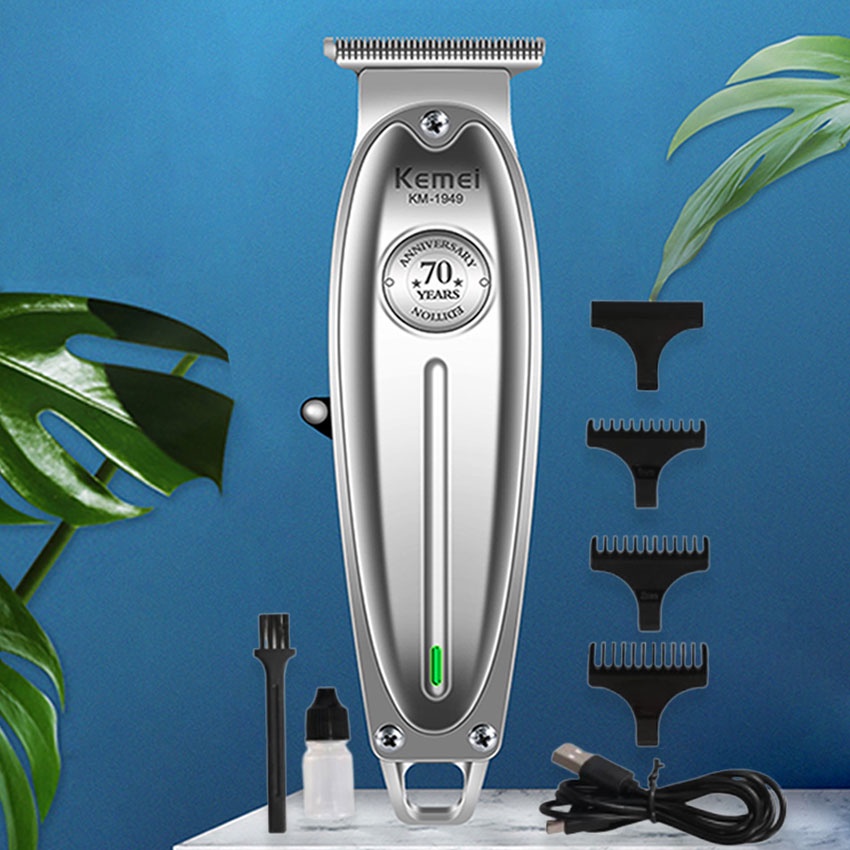Ảnh Tông đơ chấn viền Kemei KM-1949 không dây chuyên nghiệp, có thể khắc tatoo cạo trắng, cạo đầu siêu nhẹ siêu sát 4