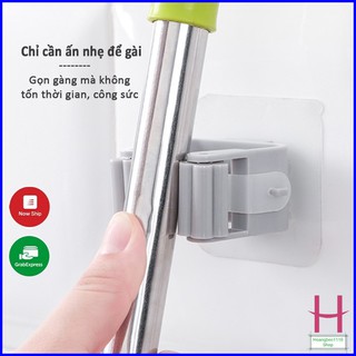 Móc kẹp chổi dán tường siêu dính tiện lợi { H }
