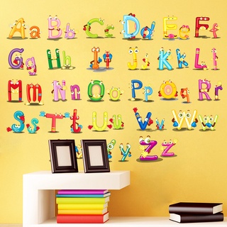 Decal dán tường, tranh dán tường hình bảng chữ cái in và chữ thường cho bé XH6220