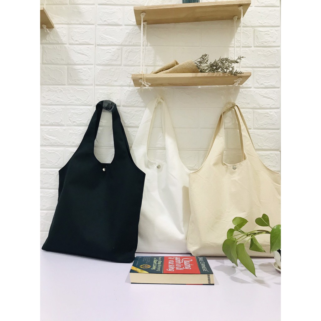 TÚi VẢi Tote TÚi VẢi Canvas TrƠn Quai TrÒn Shopee Việt Nam 4619