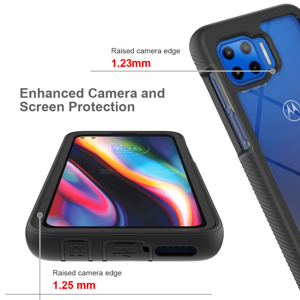 Dành Cho Motorola Moto G 5G Plus Toàn Thân Trong Suốt Ốp Lưng Chống Sốc Lai Giáp Vỏ Điện Thoại