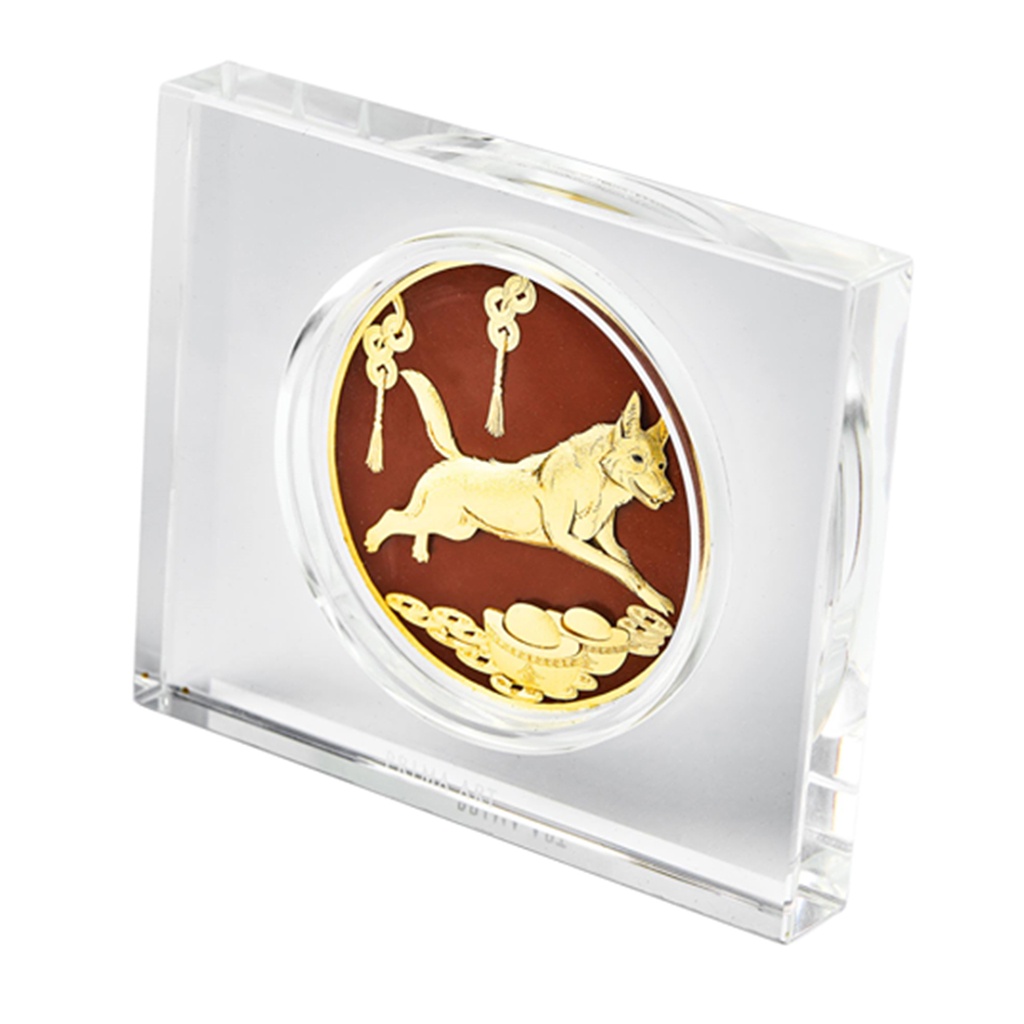 Ảnh Quà Tặng Vàng 24K PRIMA ART - Tuất may mắn - Size 10x12cm - DGS-0029-04 2