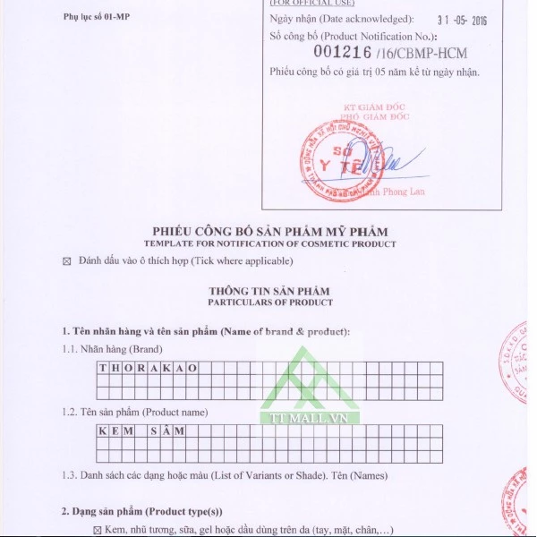 Kem Sâm Thorakao 7g - tinh chất sâm ngọc linh – 7