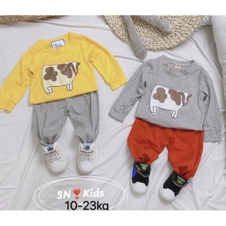 Bộ dài bé trai, bộ cotton dài tay bé trai, bộ chui đầu bé trai chất mát