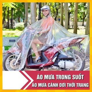 Áo mưa VI SINH trong suốt, áo mưa Choàng loại dầy có viền dập