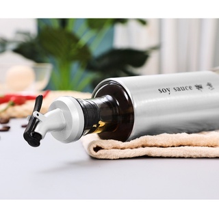 Chai chiết đựng  dầu , giấm , nước mắm thủy tinh bọc inox  300ml có Đầu Vòi nắp Chống Rót Tràn