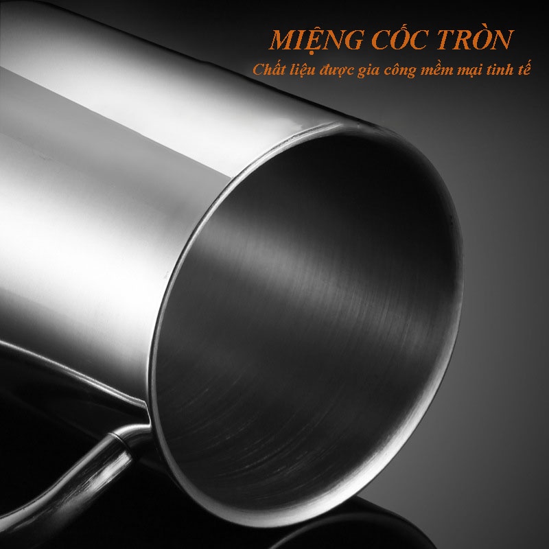 Cốc inox 304, ca inox có quai,có nắp, cứng, bền, cách nhiệt cao cấp ...