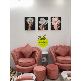 Tranh tô màu theo số hóa có khung 40x50cm Cô gái hoa và chú chim T600