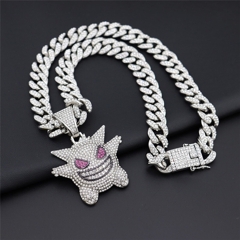 (Tặng nhẫn) Dây chuyền đính đá mặt pokemon, tặng kèm hộp đựng bản 2026