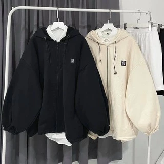 Áo Khoác Nỉ Form Rộng Logo Con Bò COW Ulzzang