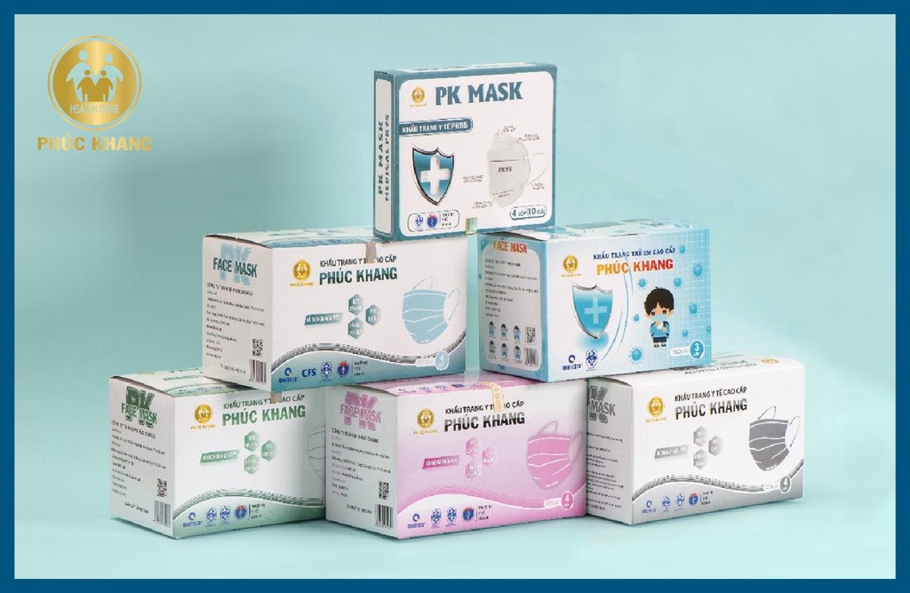 Mô tả Khẩu trang y tế cao cấp 4 lớp PHÚC KHANG màu xám đạt chuẩn y tế - MEDICAL - 1