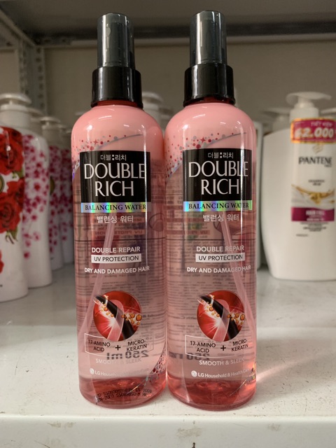 [ chính hãng] Xịt Dưỡng Tóc Mềm Mượt Double Rich 250ml mầu hồng | BigBuy360 - bigbuy360.vn