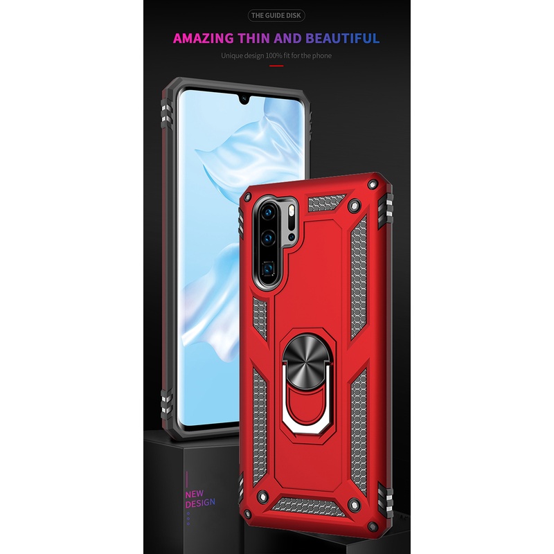 Dành cho Huawei P30 Pro / P30 / P30 Lite Vỏ bảo vệ quân sự hạng nặng có giá đỡ nhẫn