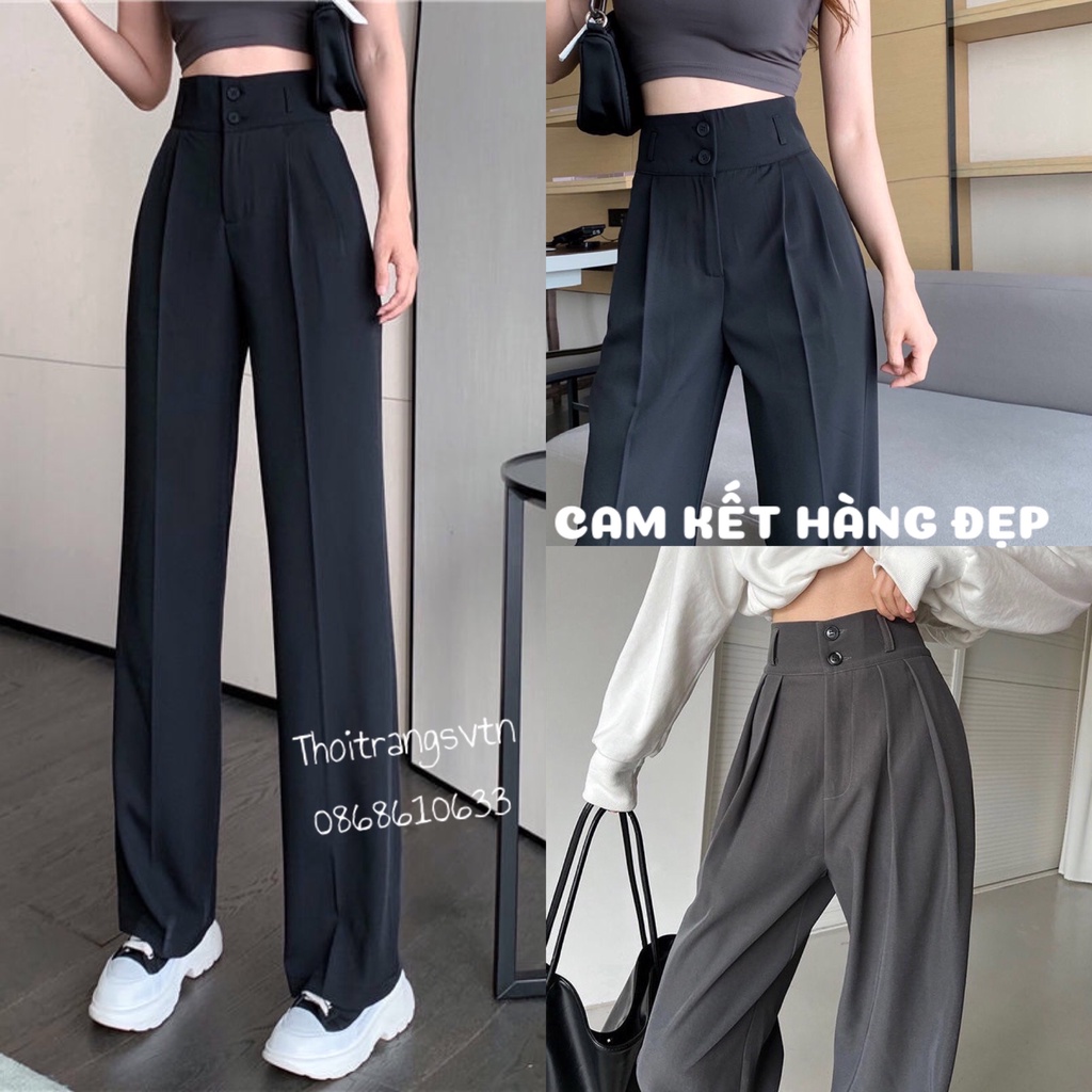 Quần Ống Rộng nữ cao cấp ,Chất Vải Ruby Xuất Hàn Sịn, Mặc Tôn Dáng Cực Xinh, mặc đi chơi, đi học thoải mái, from đẹp