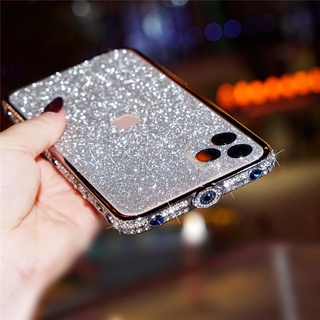 Bling Kim Cương Giả Lấp Lánh Pha Lê Dimond Ốp Lưng Cho iPhone 11 12 13 14 ProMax Ốp Lưng Kim Loại Cho iPhone 7 8 Plus X Xr XSMAX Ốp Lưng K03