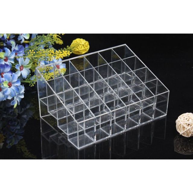 Khay Đựng Son 24 Ô Nhựa Mica Siêu Bền Trong Suốt Mã: AK2307