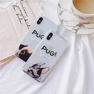 Ốp lưng iphone họa tiết cún pug chó đáng yêu cho ip 6 6s plus 7 8 X XS max 11 pro max (t61)
