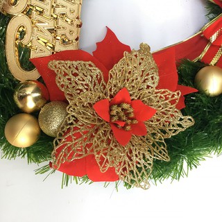 Nhiều mẫu Vòng hoa Giáng Sinh - vòng hoa Noel - Vòng nguyệt quế trang trí Noel khung sắt, mây gắn hoa cao cấp cỡ đại