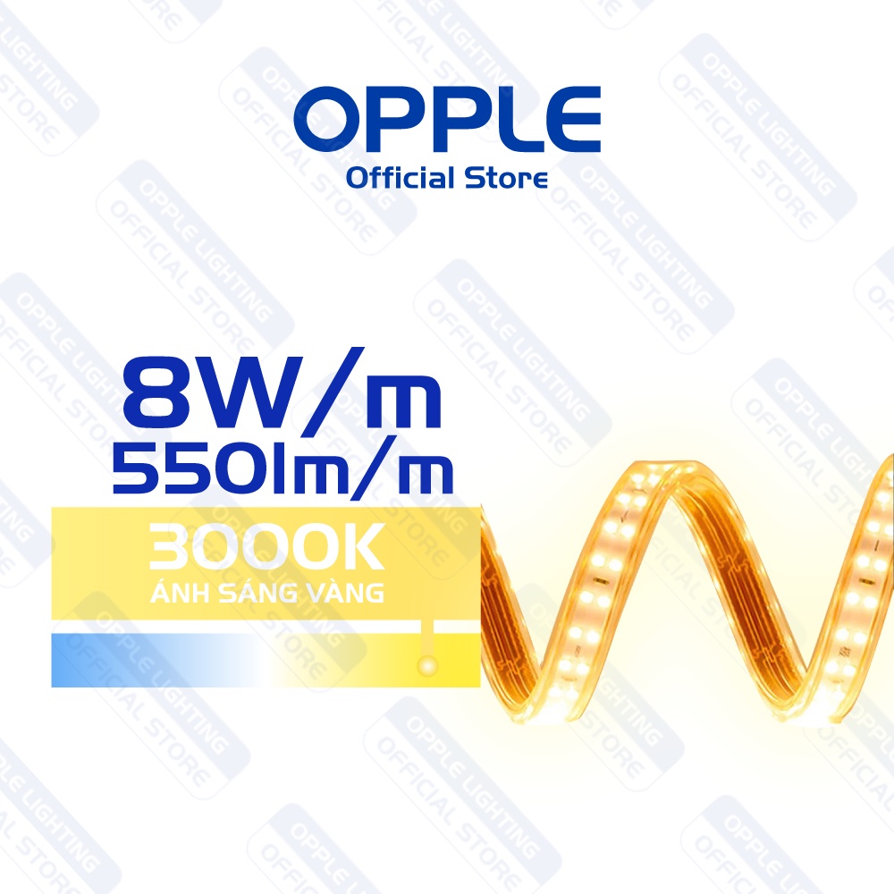 Đèn LED Dây Đôi 2835 OPPLE Utility HV 8W/m (Cuộn 50m) - Hiệu Suất Sáng ...