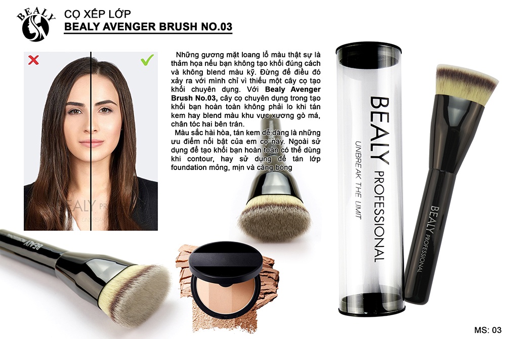 Mô tả Cọ Trang Điểm Xếp Lớp BEALY Avenger - 3