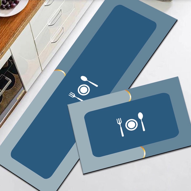 Set 2 thảm bếp lau chùi chân đặt ở bếp Silicon chống trượt siêu thấm