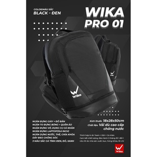 Balo Wika Pro 01 Thiết Kế Rộng Rãi, Có Ngăn Đựng Giày Riêng ,Chất Liệu Cao Cấp Chắc Chắn