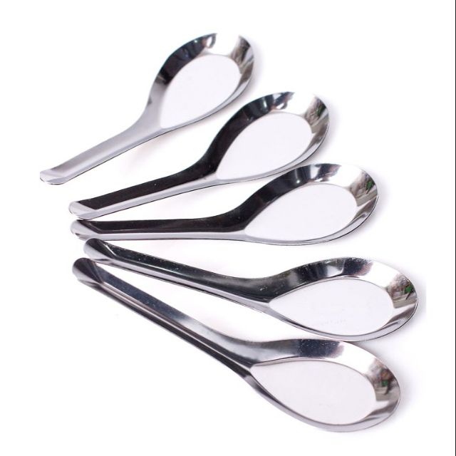 1 thìa inox 304 ăn phở ăn cơm loại dày đẹp không gỉ sét [GIÁ SỈ]