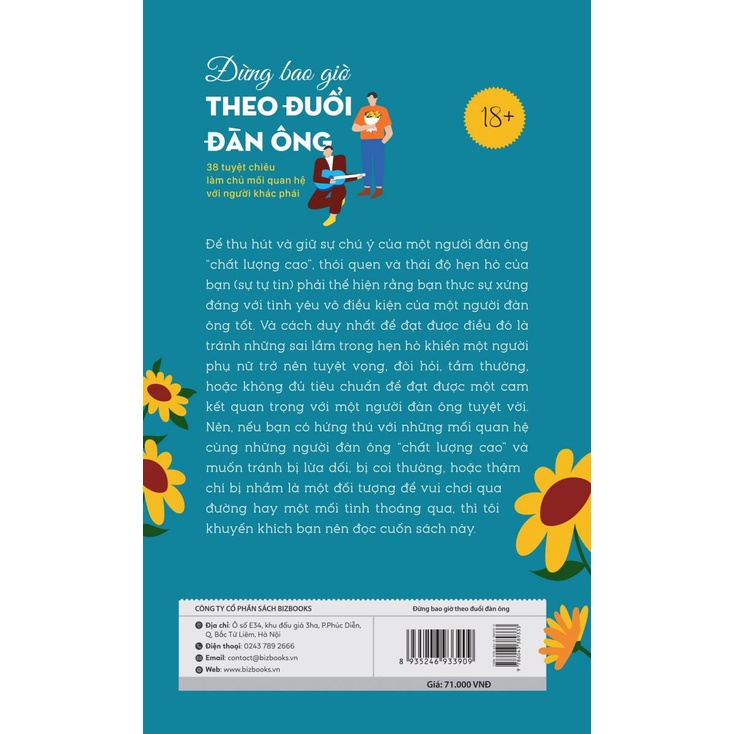 Sách - Đừng Bao Giờ Theo Đuổi Đàn Ông - 38 Tuyệt Chiêu Làm Chủ Mối Quan Hệ Với Người Khác Phái